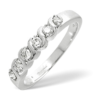 Half Eternity Ring 0.24CT Diamond 9K White Gold