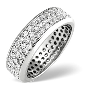 H/Si Eternity Ring 1.30CT Diamond 18K White Gold