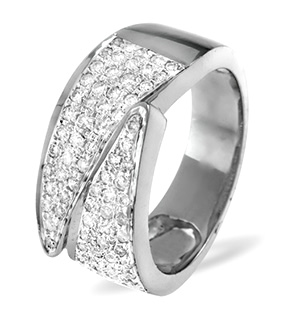 18K White Gold Diamond Ring 0.62ct H/si