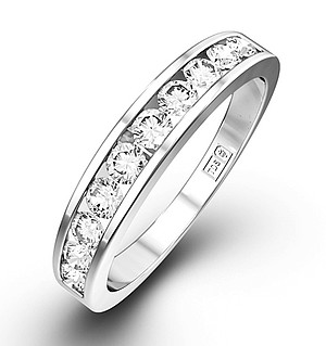 Half Eternity Ring 0.75CT Diamond 9K White Gold