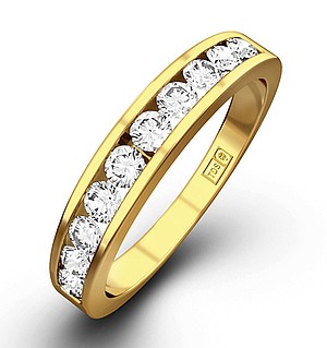 Half Eternity Ring 1.00CT Diamond 9K Yellow Gold