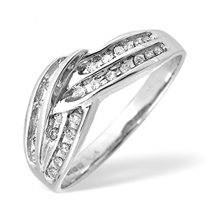 9KW Brilliant Diamond Channel Set Ring 0.25ct