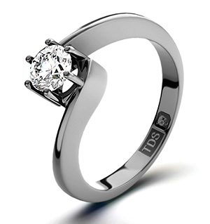 Leah 18K White Gold Diamond Engagement Ring 0.33CT-G-H/SI
