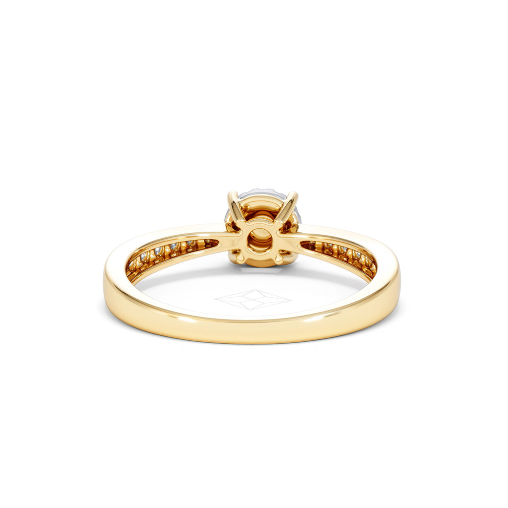 Masami Diamond Engagement Ring 0.20ct Pave Set in 9K Yellow Gold