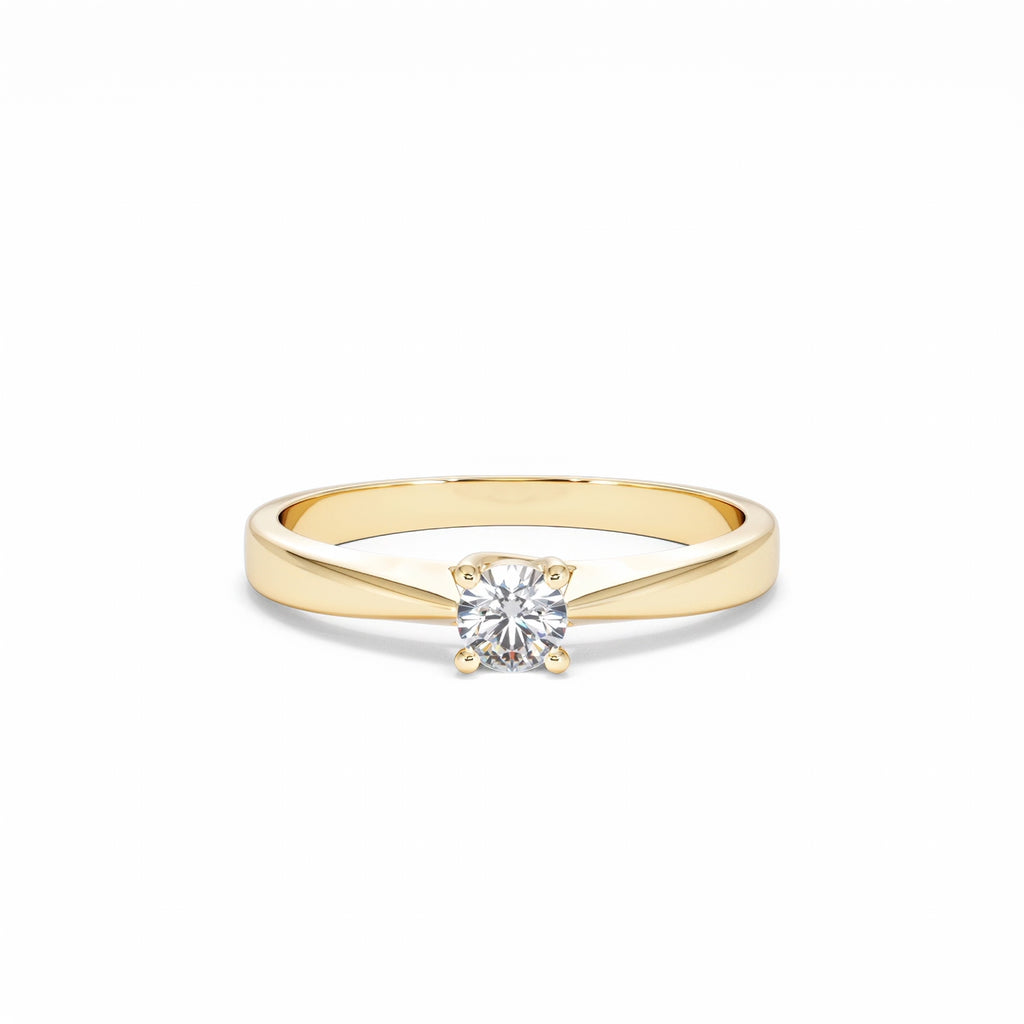 Naomi Lab Diamond Engagement Ring 0.25ct H/Si in 18K Gold Vermeil