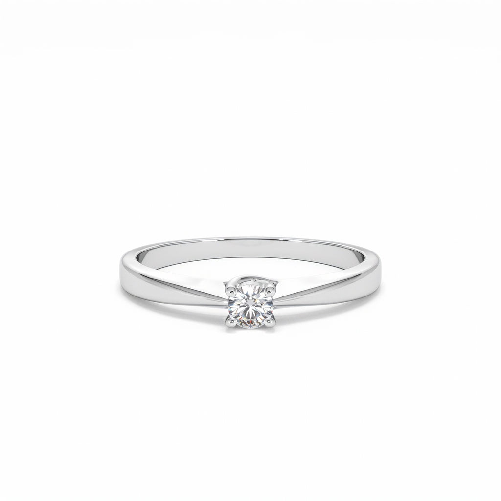 Naomi Lab Diamond Engagement Ring 0.15ct H/Si in 925 Silver