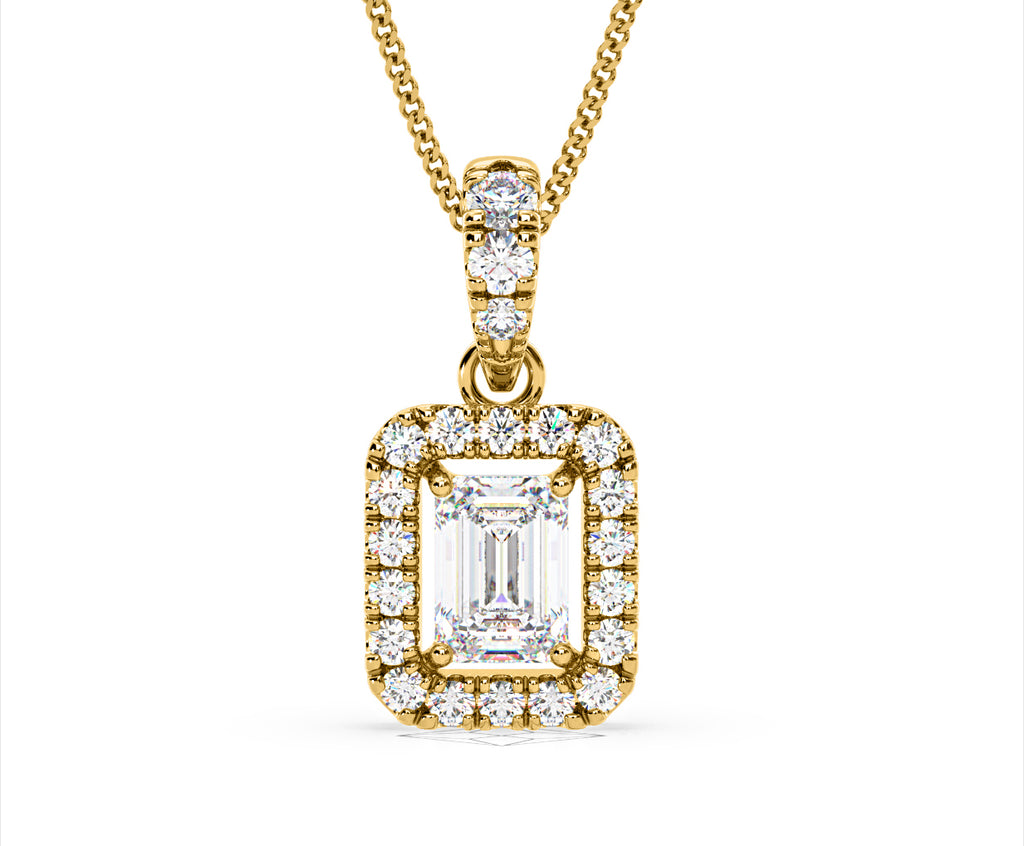 Annabelle Lab Diamond 1.38ct Pendant Necklace in 18K Yellow Gold F/VS1