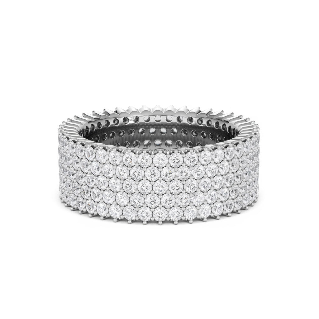 Jasmine Lab Diamond Pave Eternity Ring 3.00ct G/VS in 18K White Gold