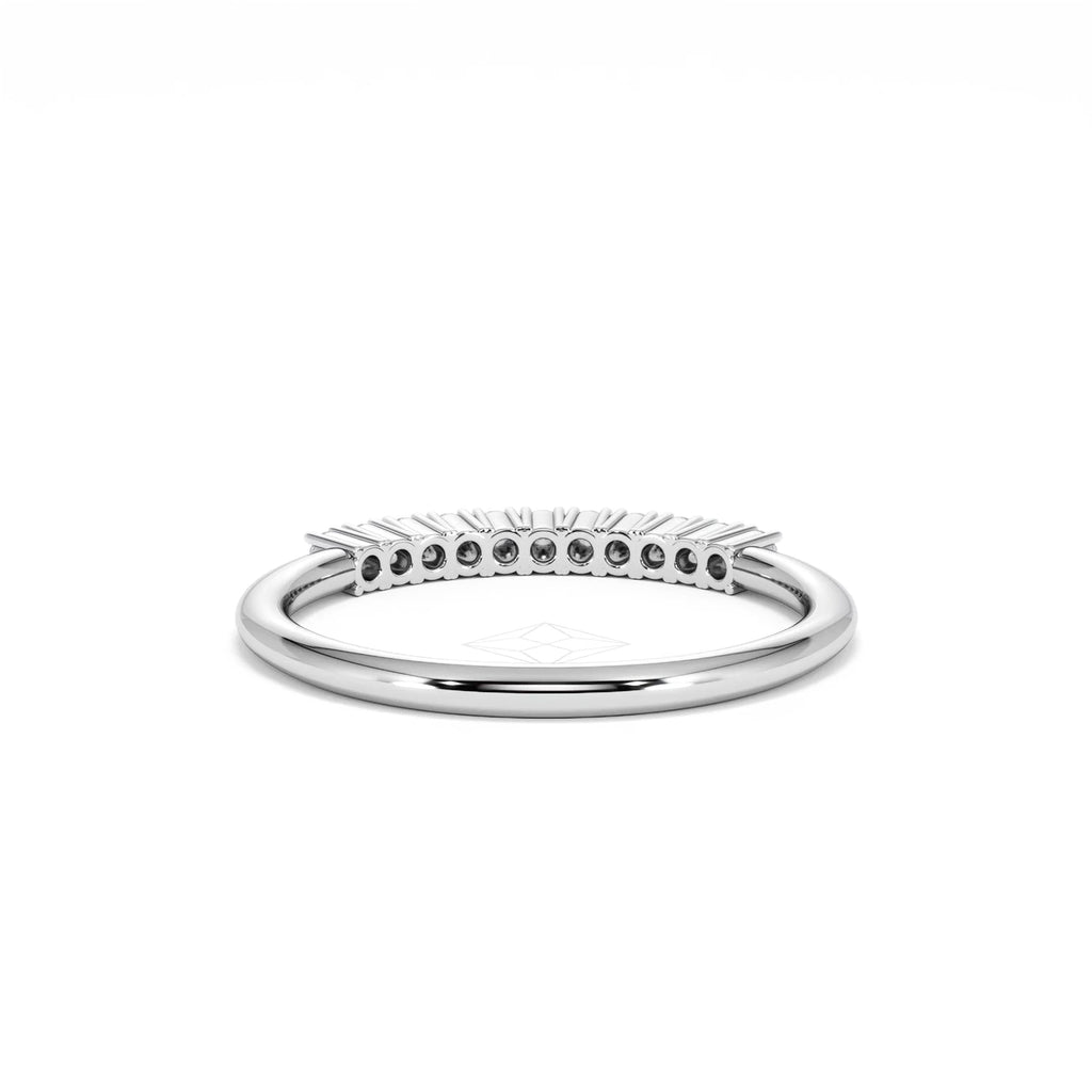 Twilight Lab Diamond 0.15ct H/SI Half Eternity Ring in 925 Silver