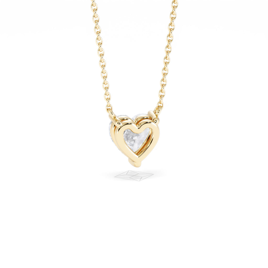 Wanderlust Floating Heart Cut Lab Diamond Solitaire Necklace 1.00ct H/SI in 9K Gold