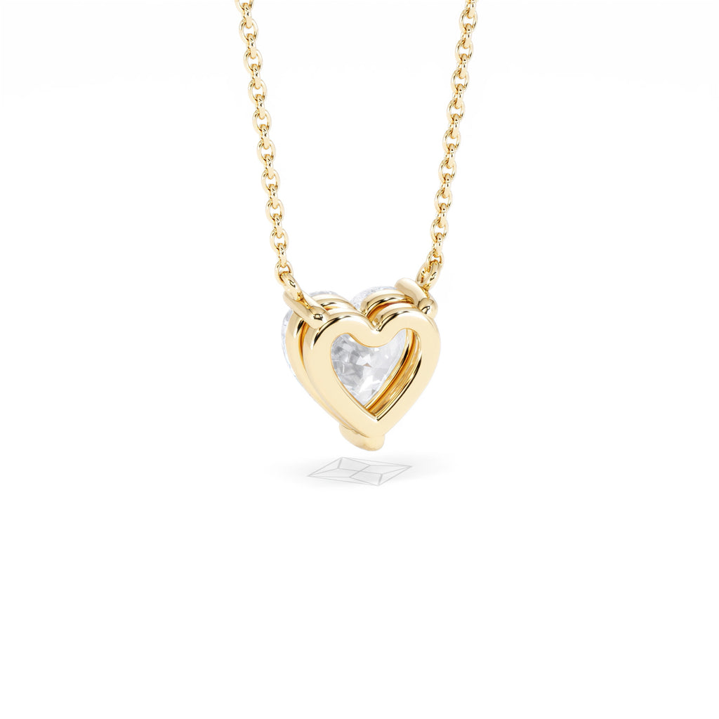 Wanderlust Floating Heart Cut Lab Diamond Solitaire Necklace 1.50ct H/SI in 9K Gold