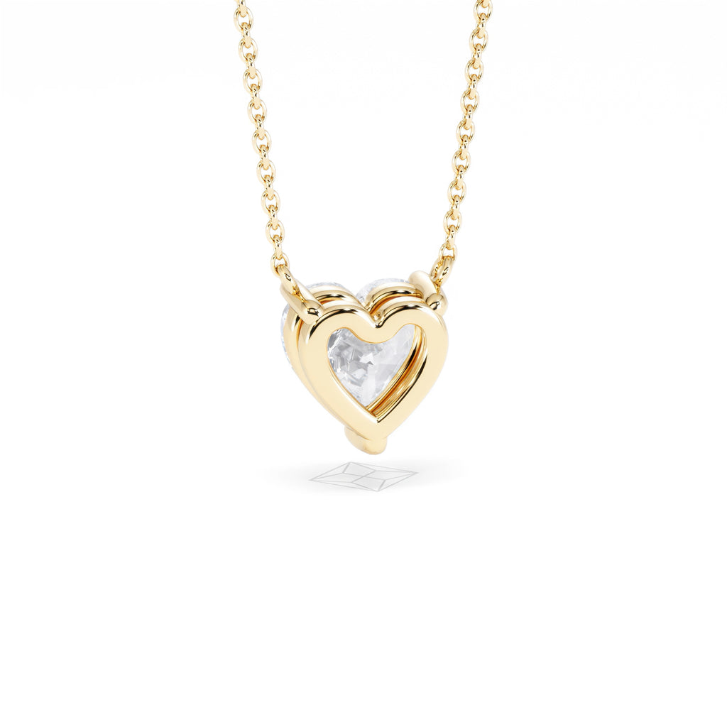 Wanderlust Floating Heart Cut Lab Diamond Solitaire Necklace 2.00ct H/SI in 9K Gold