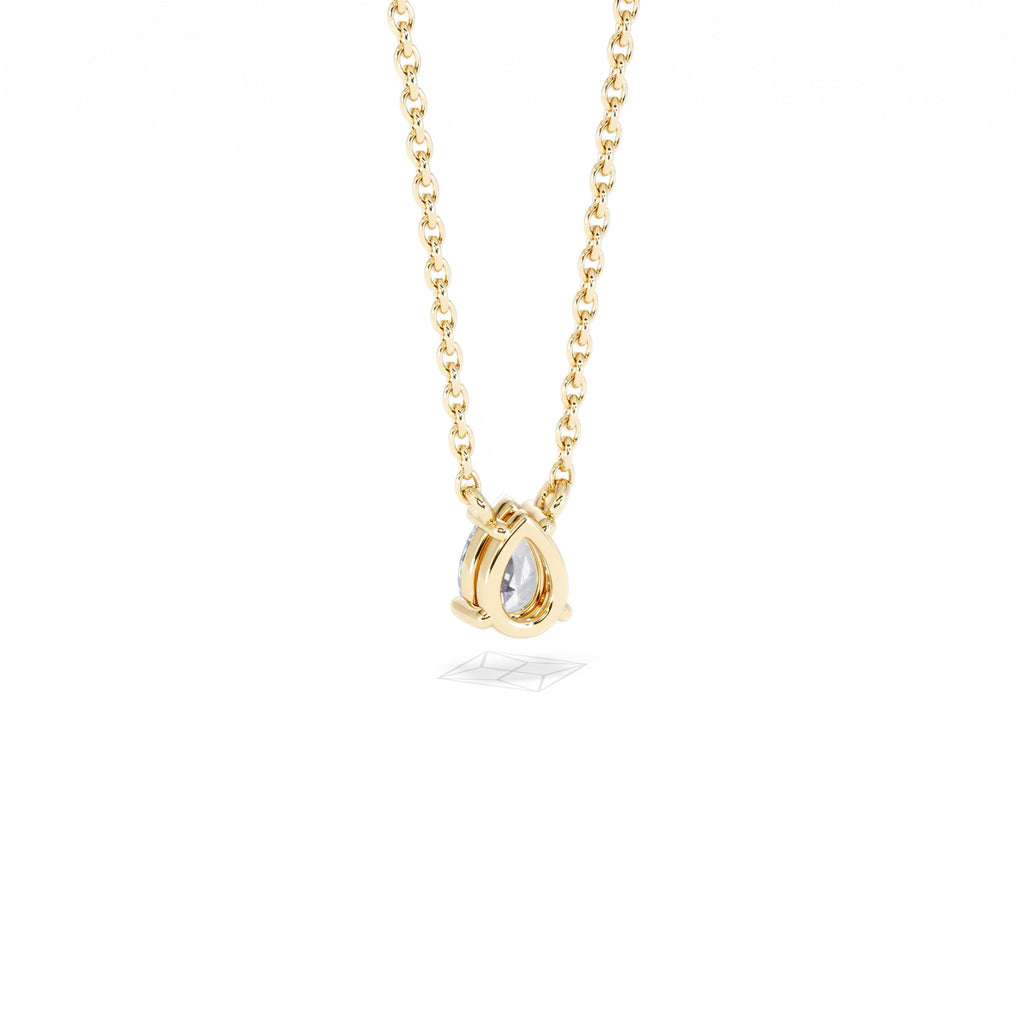 Wanderlust Floating Heart Cut Lab Diamond Solitaire Necklace 0.33ct H/SI in 18K Gold Vermeil