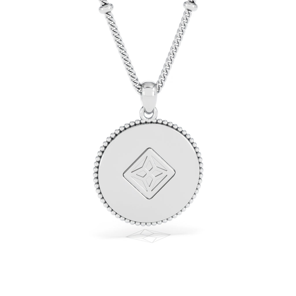 Zodiac Virgo Necklace Medallion Lab Grown 0.02ct in 925 Silver