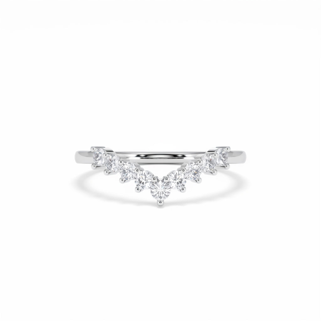 0.30ct Lab Diamond Wishbone Ring H/Si Quality in 9K White Gold