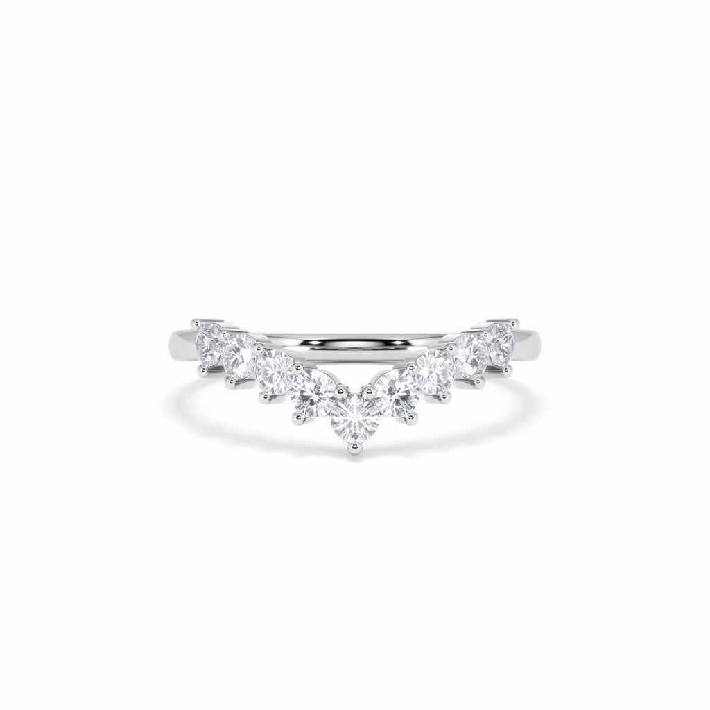 0.50ct Lab Diamond Wishbone Ring H/Si Quality in 9K White Gold