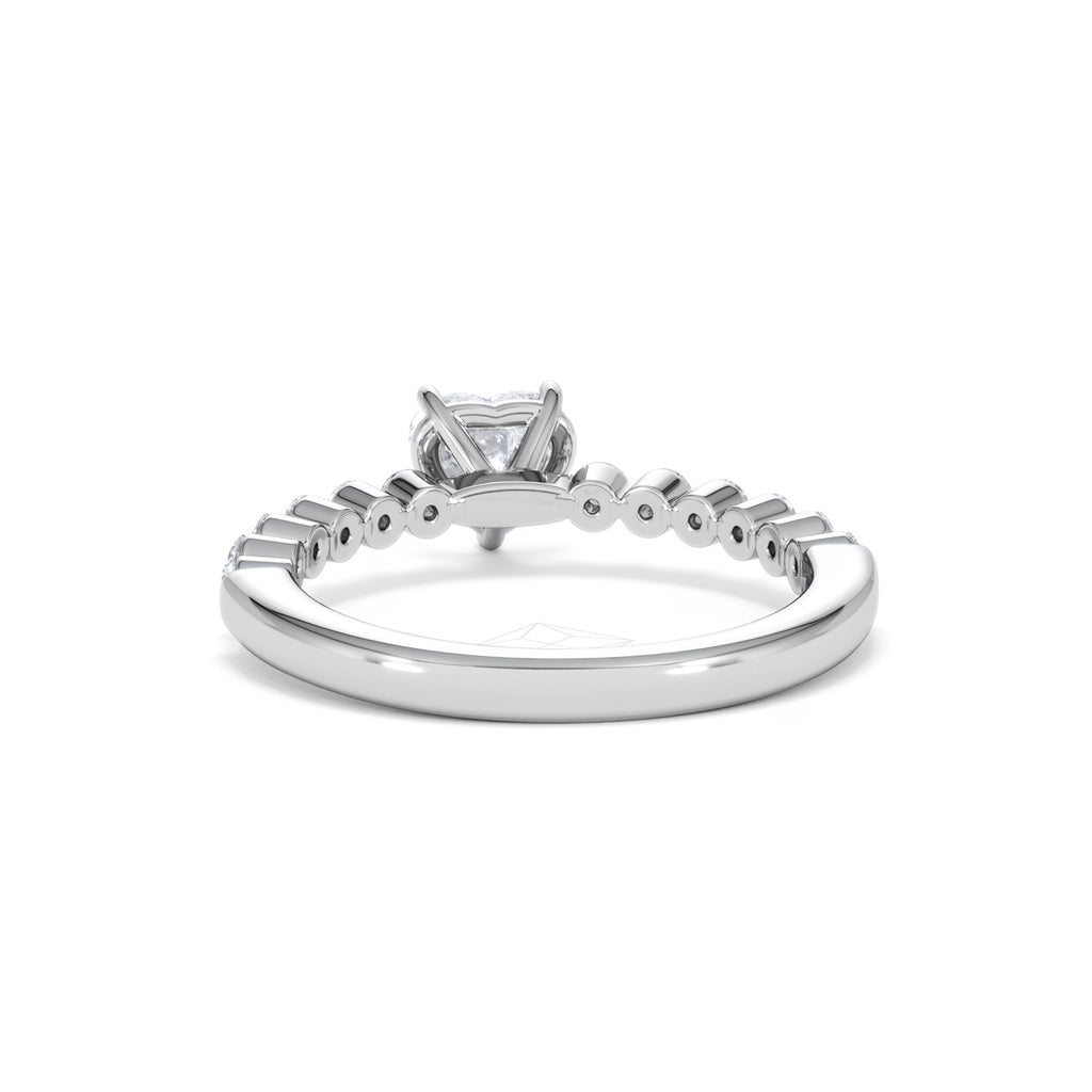 Solstice Heart Cut 0.80ct Lab Diamond Engagement Ring F/VS in 9k White Gold