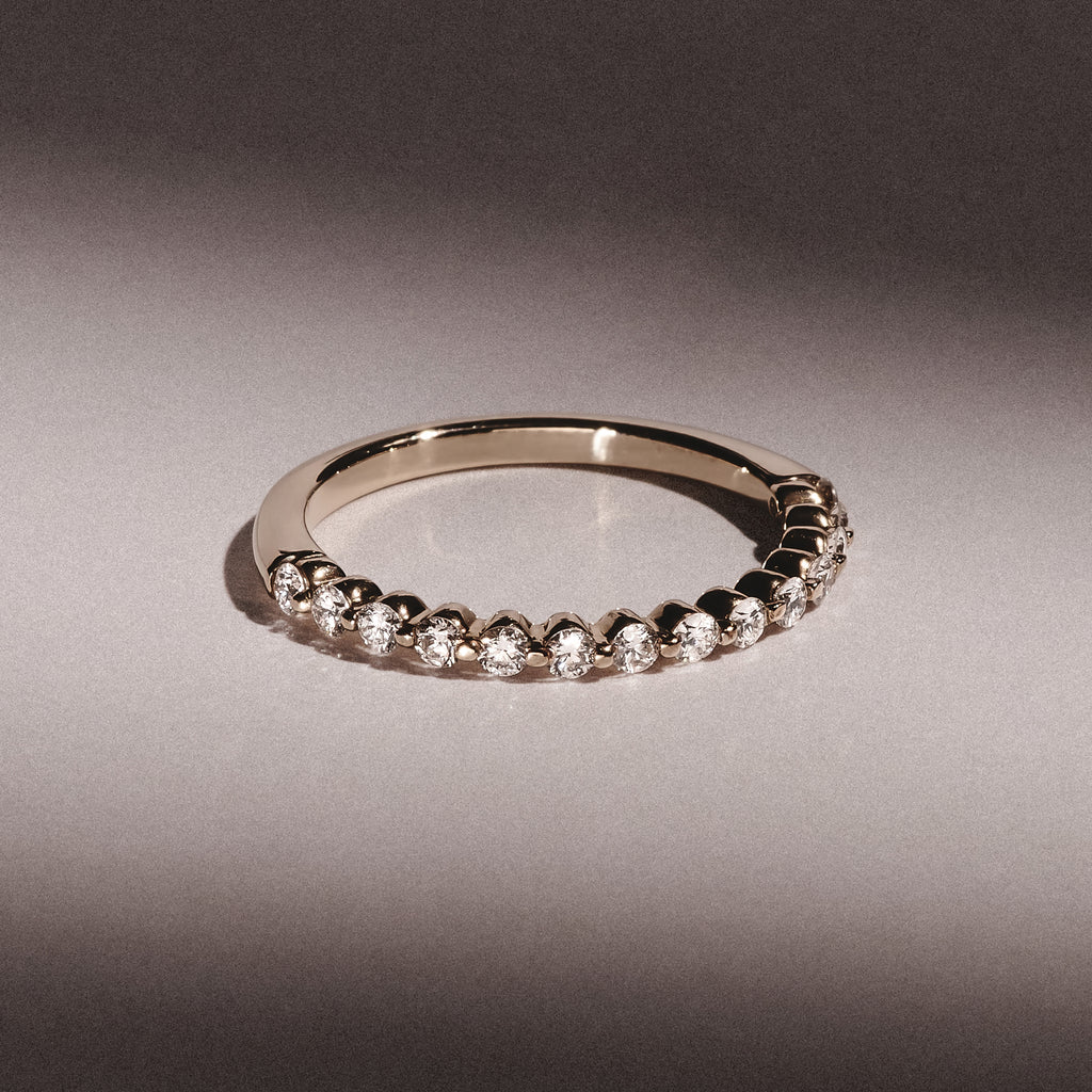 Solstice 0.35ct Lab Diamond Half Eternity Ring F/VS in 9k Gold