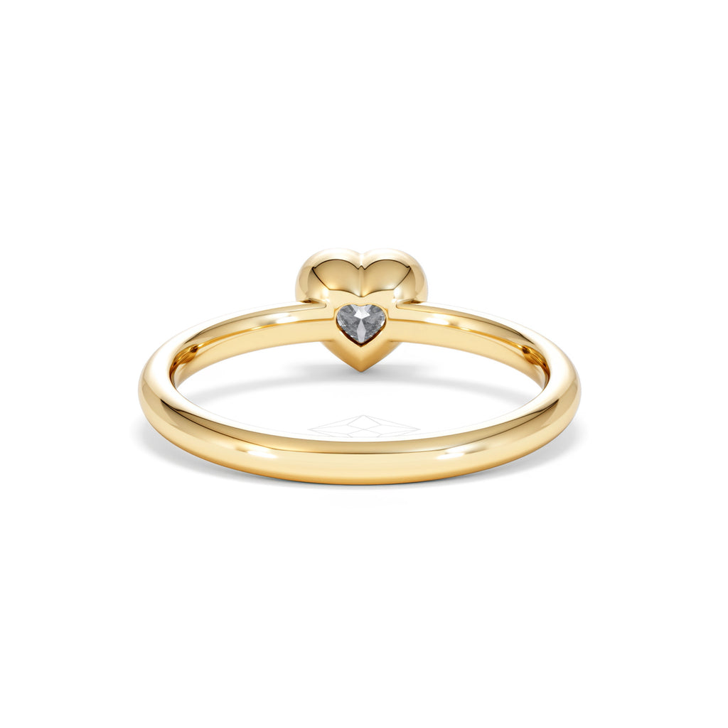 Horizon Heart Cut Lab Diamond Solitaire Ring 0.50ct H/SI in 9K Gold