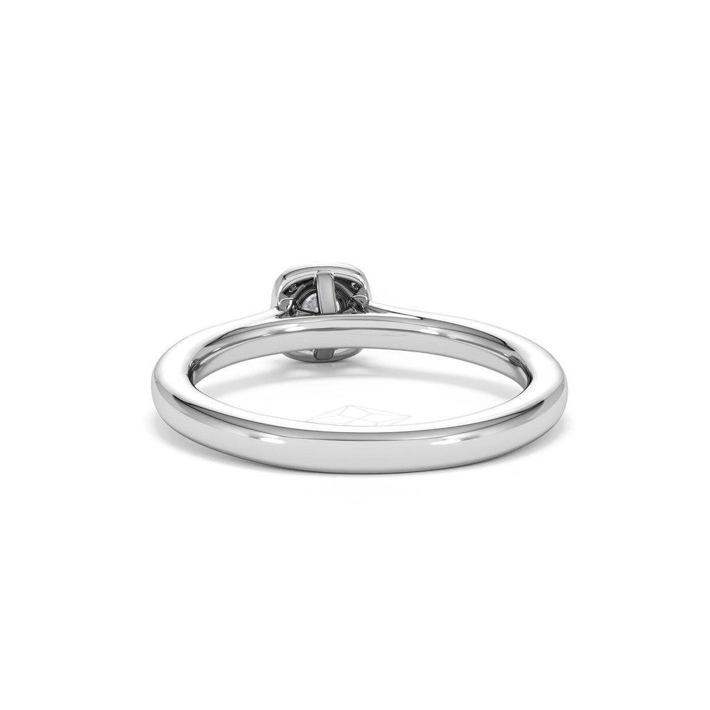 Lumia Round Cut Lab Diamond Halo Ring 0.33ct F/VS in 925 Silver