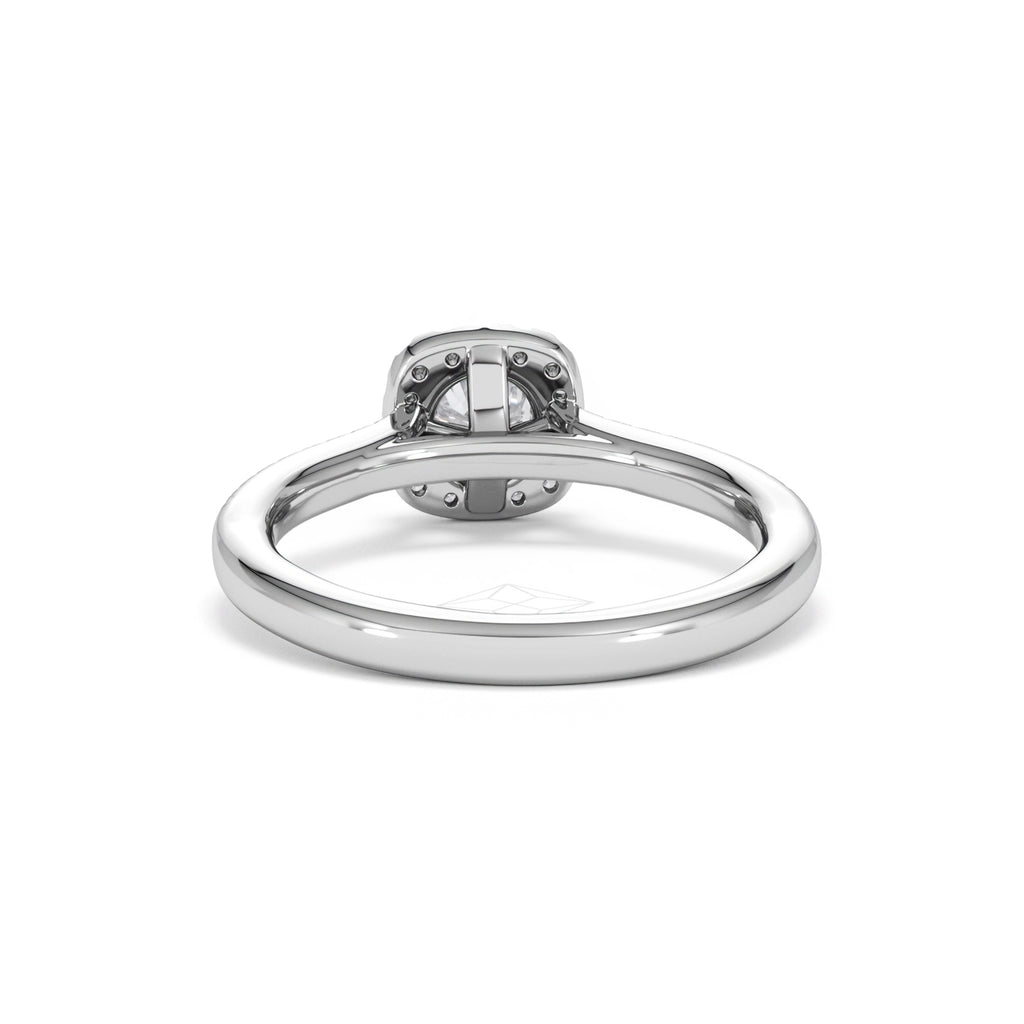 Lumia Round Cut Lab Diamond Halo Ring 0.70ct F/VS in 9K White Gold