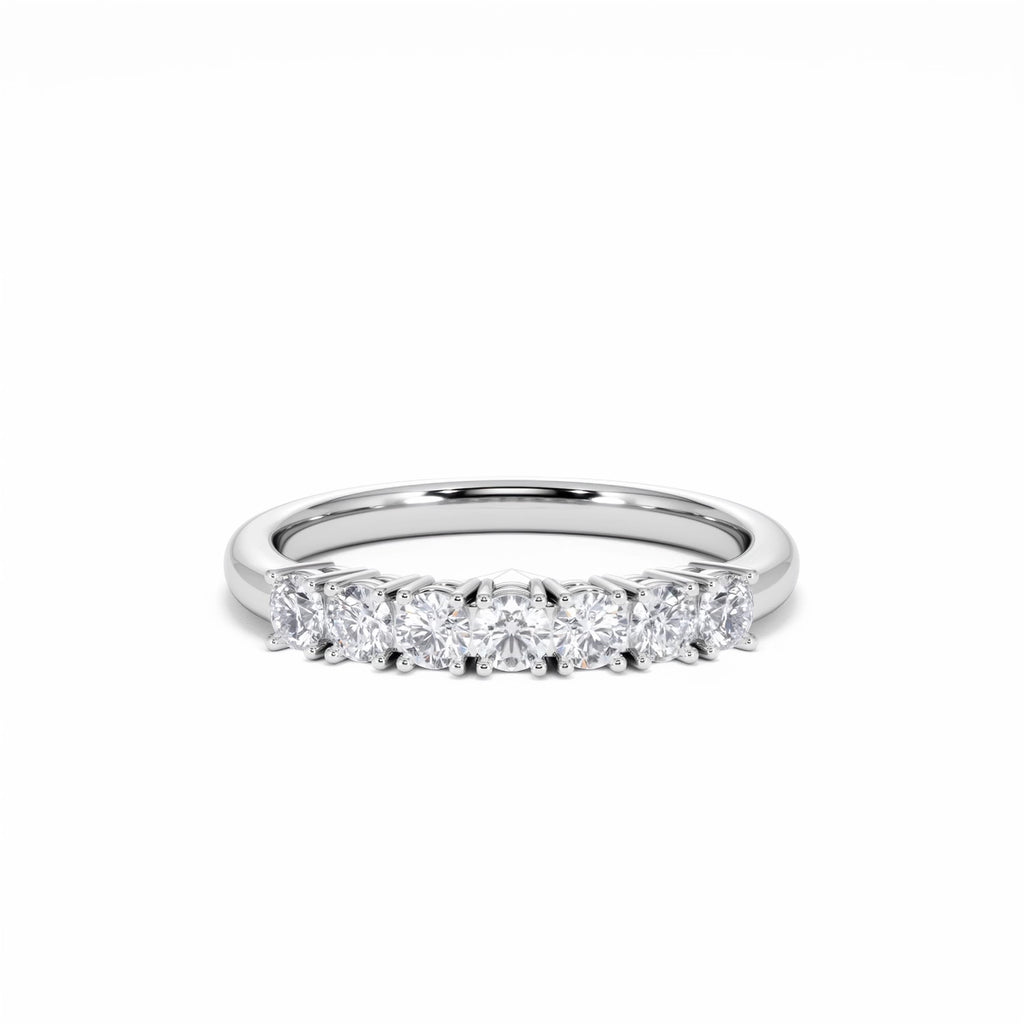 Chloe 7 Stone Lab Diamond Eternity Ring 0.50CT G/VS in 9K White Gold