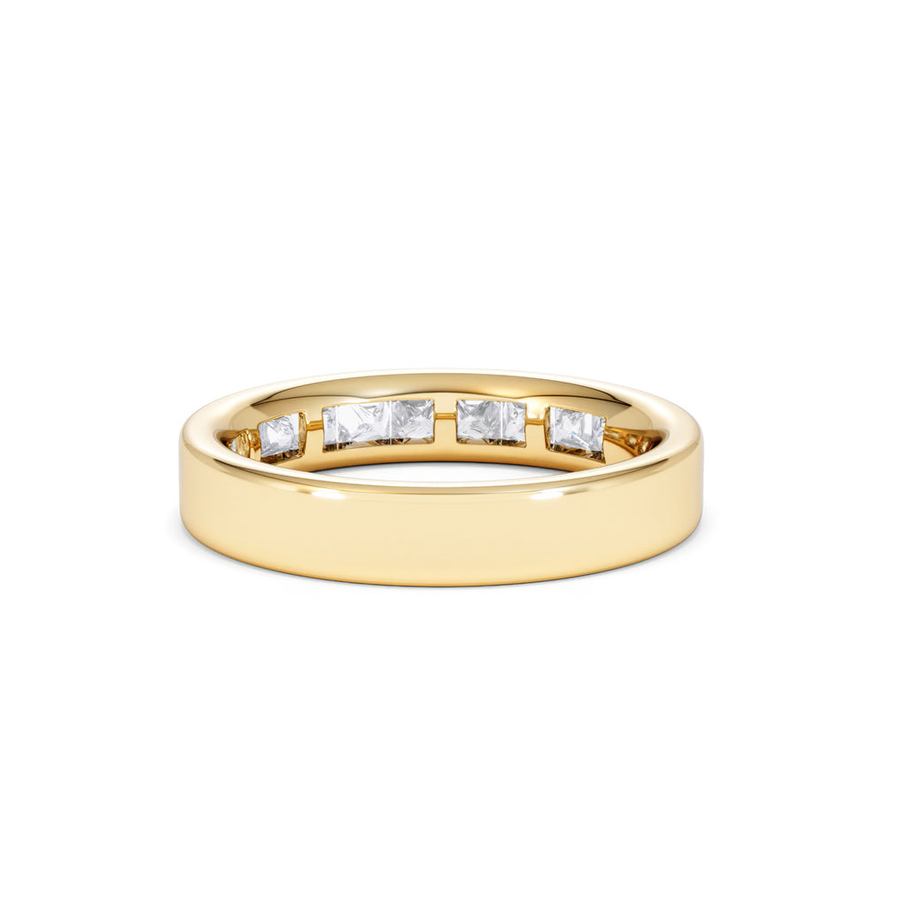 Eterna Lab Diamond Princess Cut Half Eternity Ring 1.00ct F/VS in 9K Gold