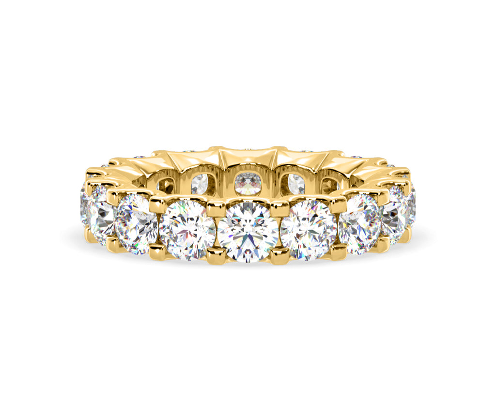 Chloe Lab Diamond Eternity Ring 18K Gold Claw Set 5.00ct G/Vs