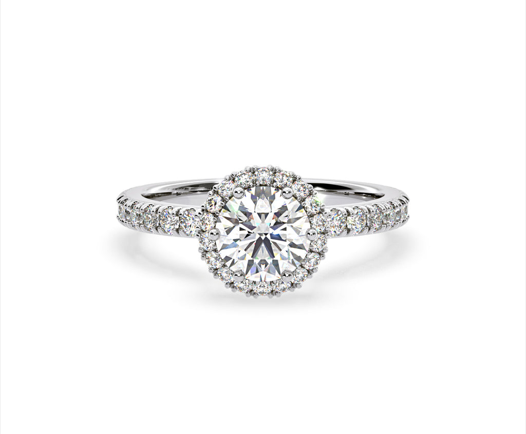 Alessandra Lab Diamond Engagement Ring Platinum 2.60CT F/VS1