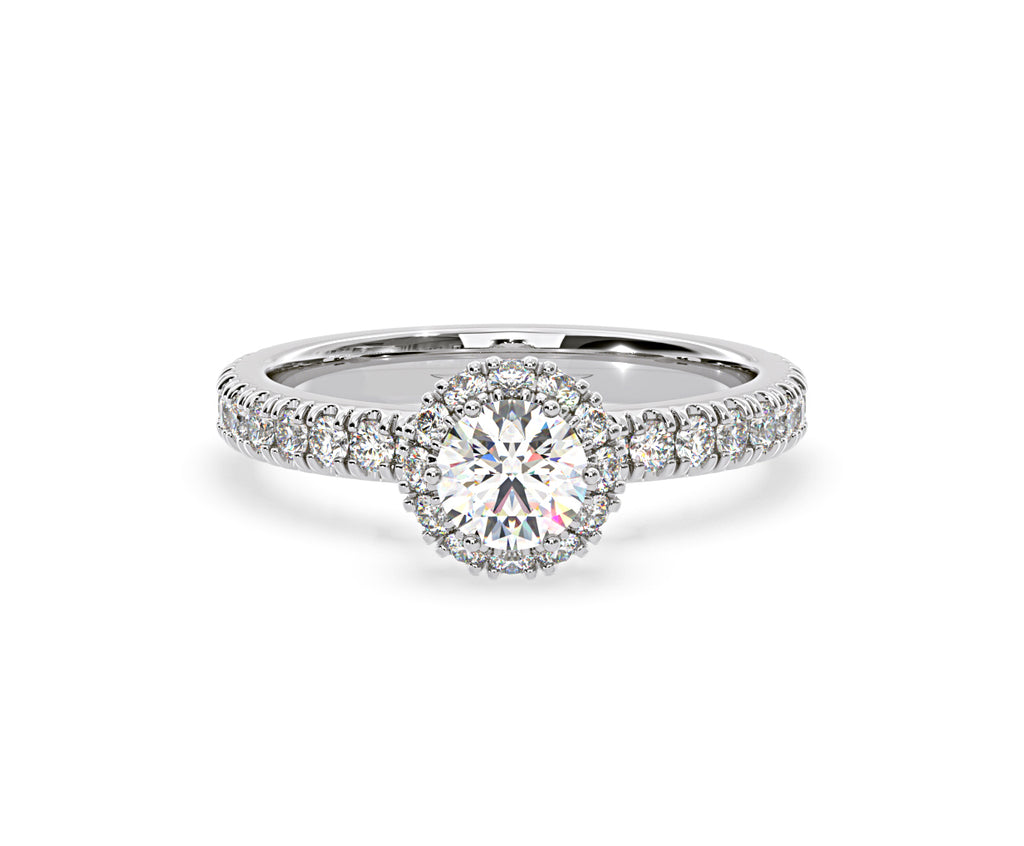 Alessandra Diamond Engagement Ring 18KW Gold 1.10CT G/VS2