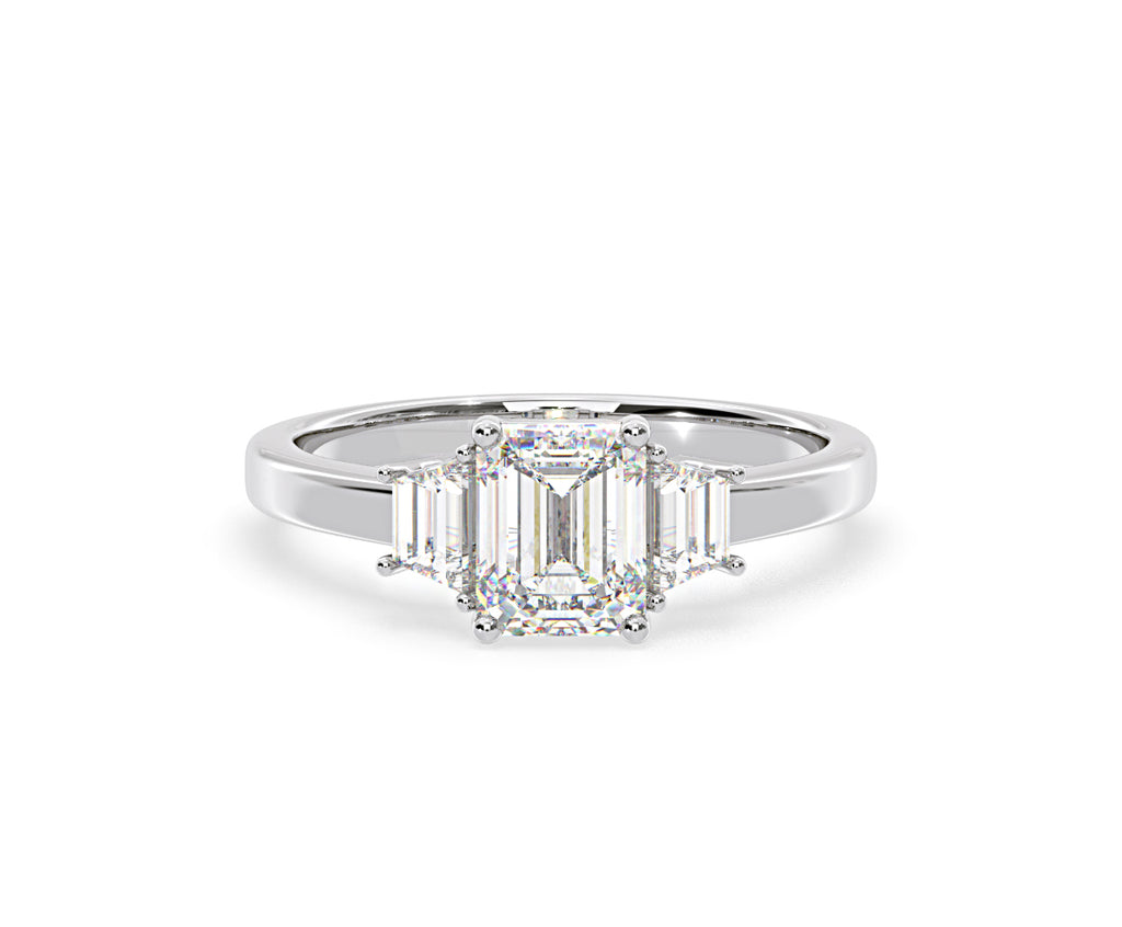 Erika Lab Diamond 1.70ct Emerald Cut Ring in Platinum F/VS1