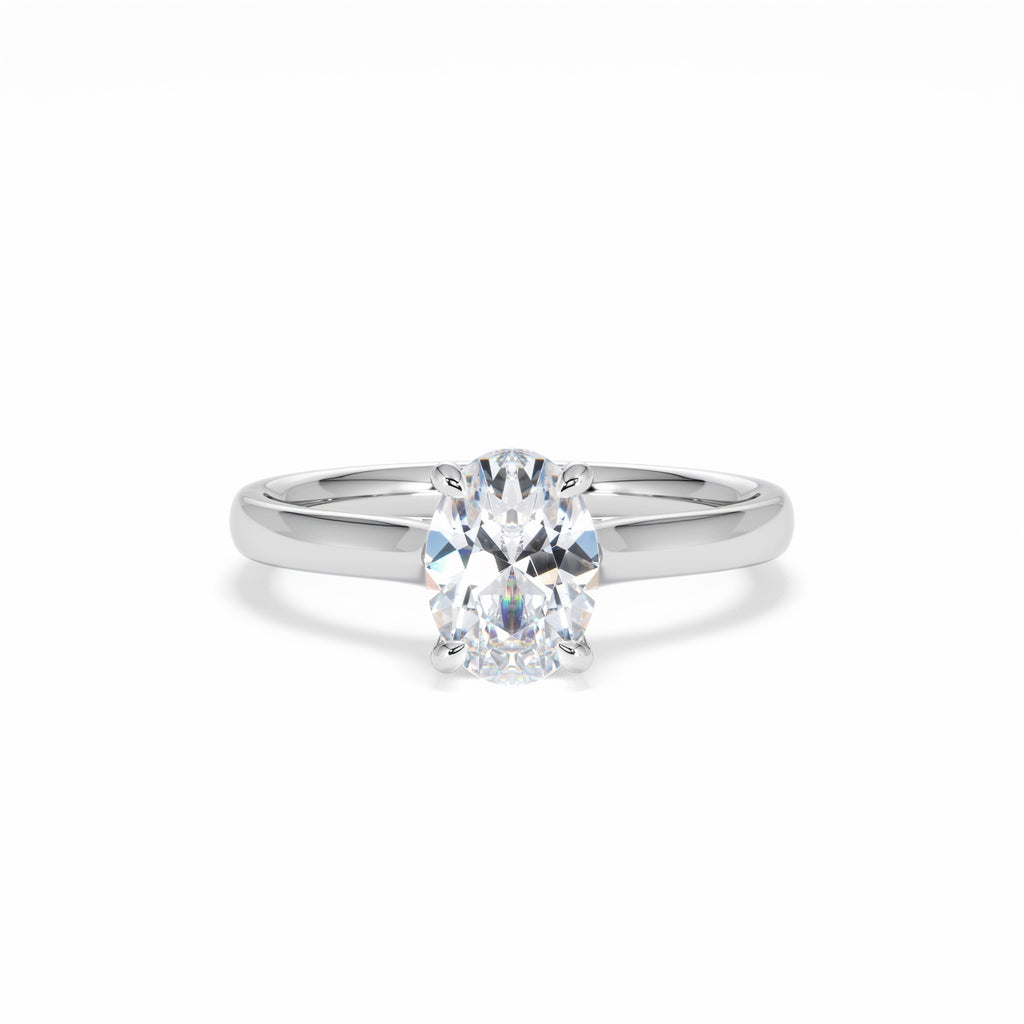 Amora Oval 1.00ct Lab Diamond Engagement Ring F/VS1 Set in Platinum