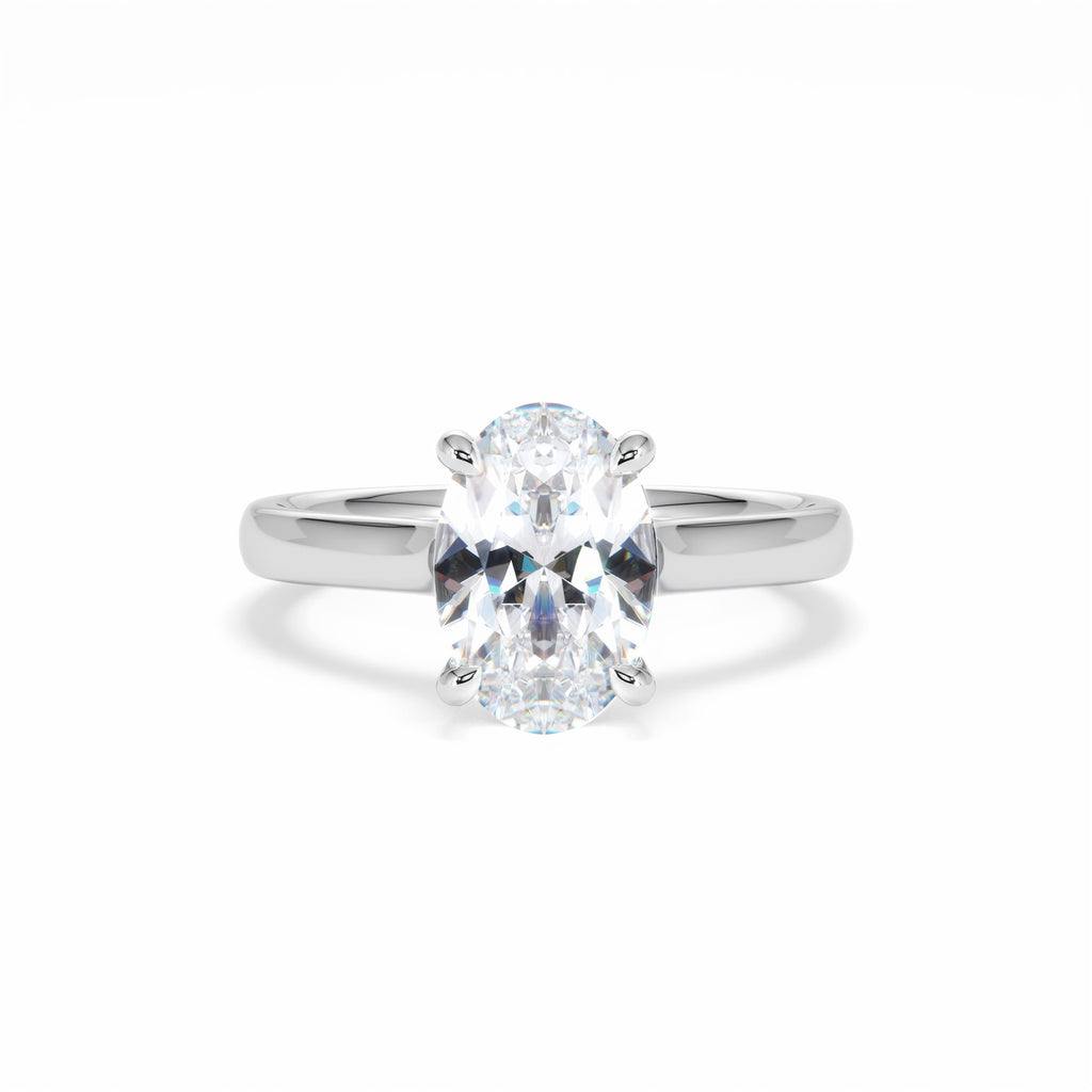 Amora Oval 2.00ct Lab Diamond Engagement Ring F/VS1 Set in Platinum