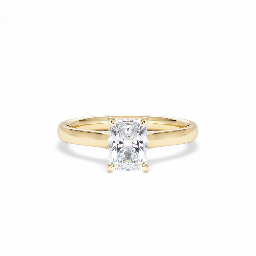 Amora Radiant 1.00ct Lab Diamond Engagement Ring F/VS1 Set in 18K Gold