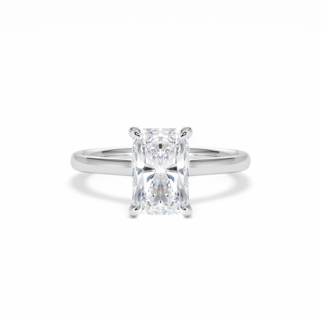 Amora Radiant 2.00ct Hidden Halo Lab Diamond Engagement Ring F/VS1 Set in Platinum