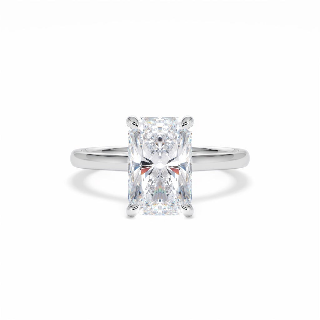 Amora Radiant 3.00ct Hidden Halo Lab Diamond Engagement Ring G/VS1 Set in Platinum