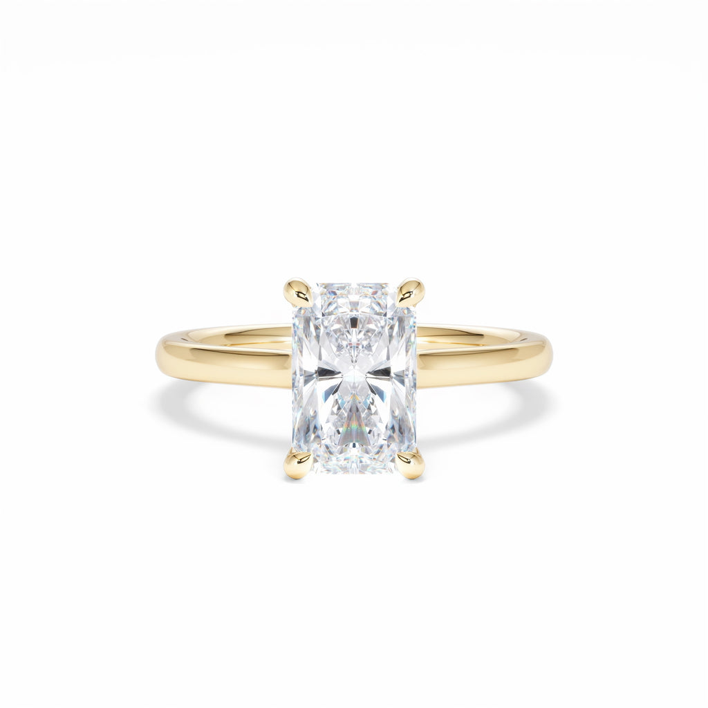 Amora Radiant 2.00ct Hidden Halo Lab Diamond Engagement Ring F/VS1 Set in 18K Gold