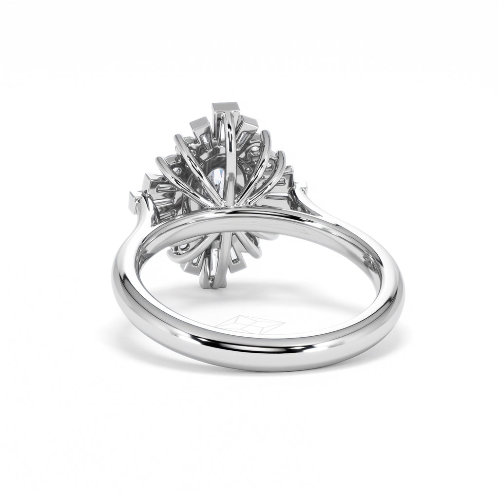 The Radiance Lab Diamond Ring 1.08ct H/SI Set in 9K White Gold