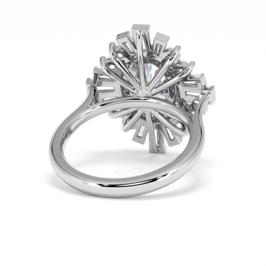 The Radiance Lab Diamond Ring 3.35ct H/SI Set in 18K White Gold