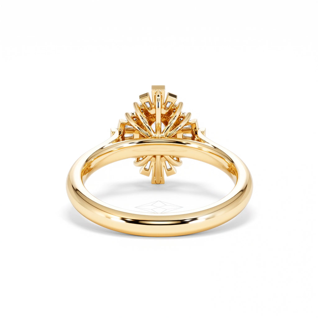 The Radiance Lab Diamond Ring 0.52ct H/SI Set in 18K Gold Vermeil