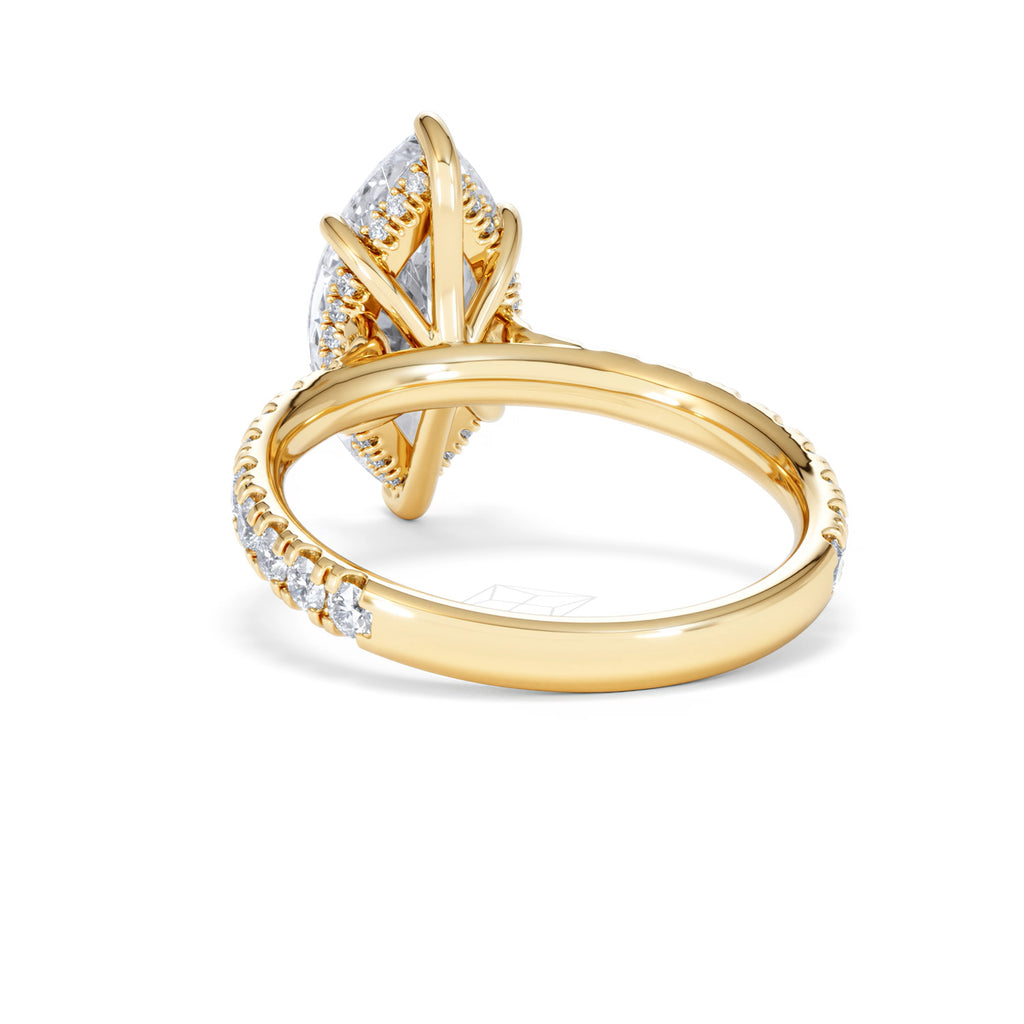 Amora Marquise 3.36ct Hidden Halo Lab Diamond Engagement Ring With Hidden Halo Set in 18K Gold