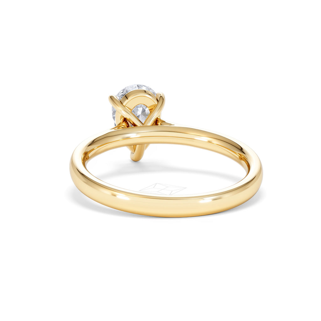 Amora Pear 1.00ct Lab Diamond Engagement Ring F/VS Set in 18K Gold