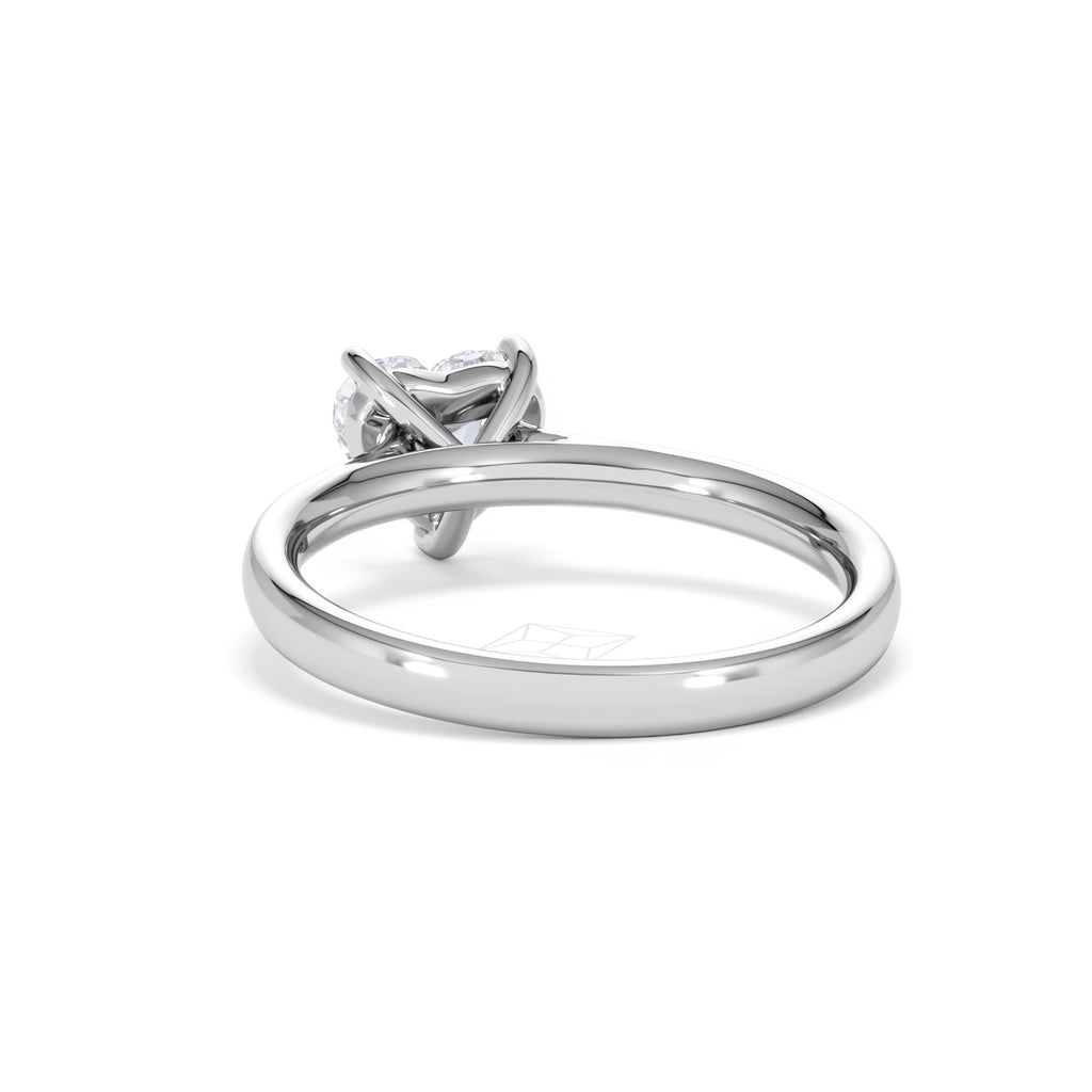 Amora Heart 1.00ct Diamond Engagement Ring F/VS Set in Platinum