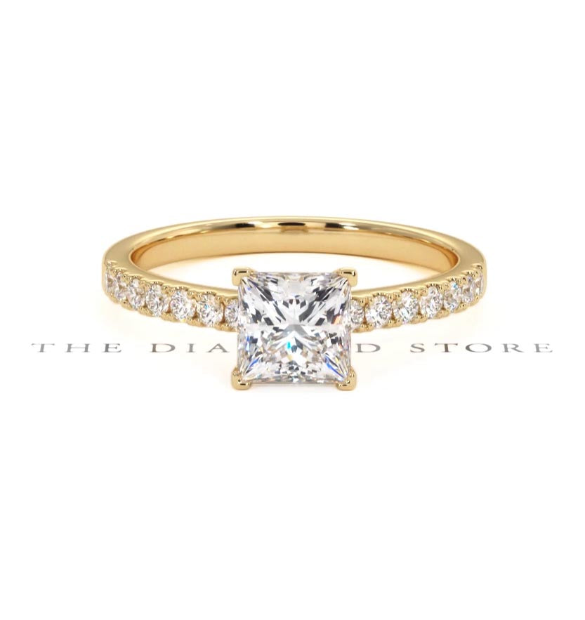 Katerina GIA Princess Diamond Engagement Ring 18K Gold 1.50ct G/VS1