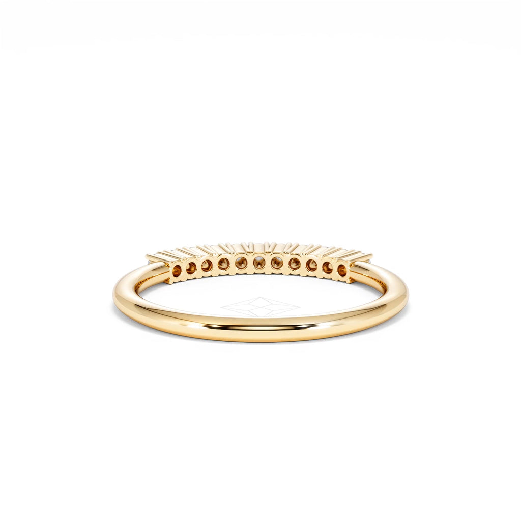 Twilight Lab Diamond 0.15ct H/SI Half Eternity Ring in 18K Gold Vermeil