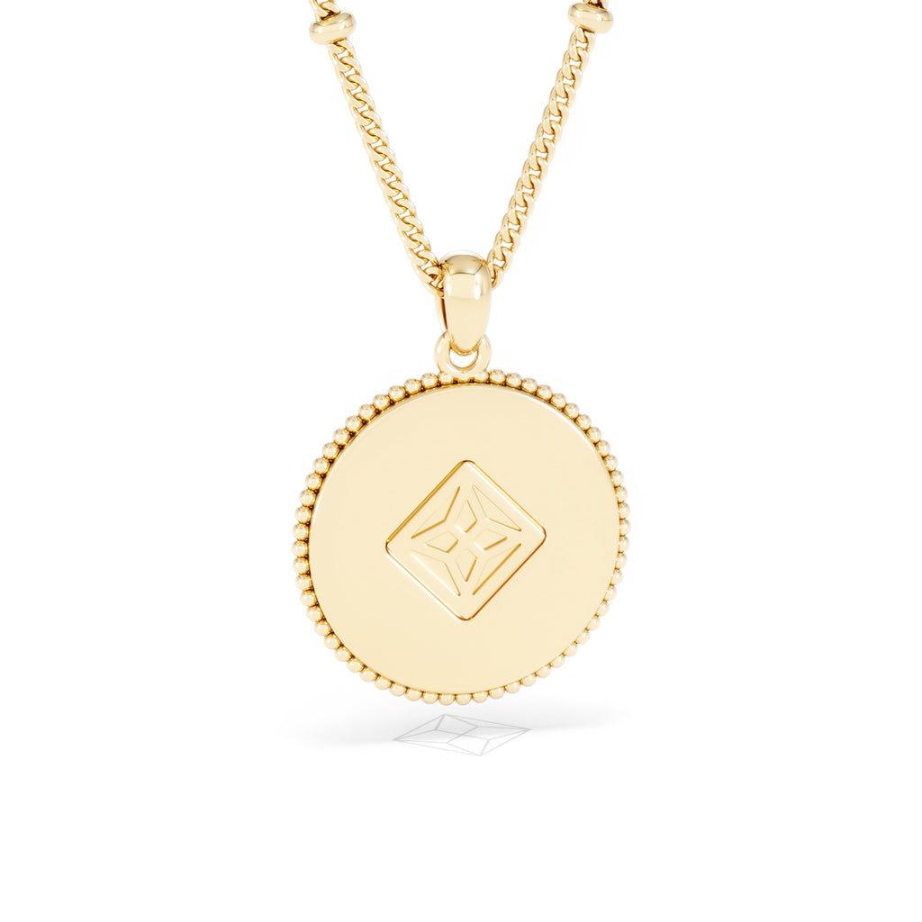 Zodiac Taurus Necklace Medallion Lab Grown 0.02ct in 18K Gold Vermeil