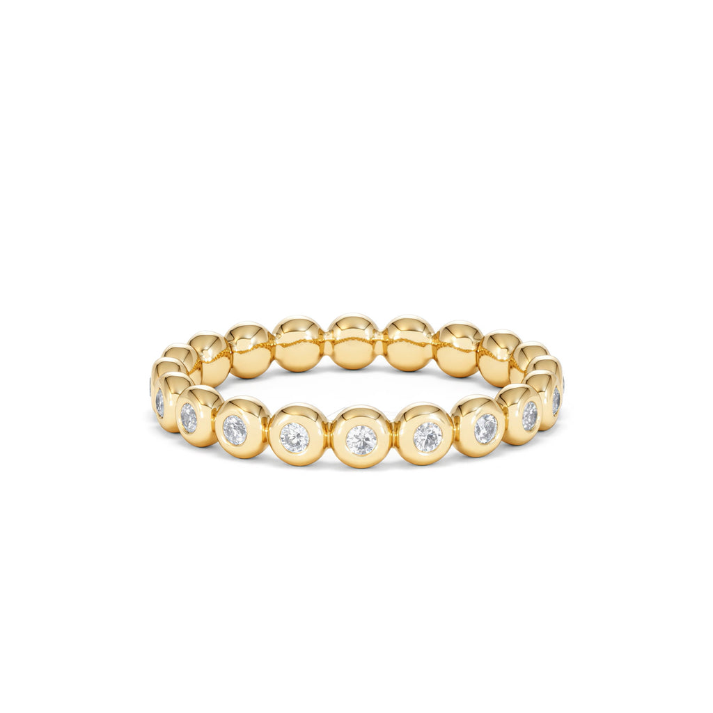 Lab Diamond Rubover Eternity Ring 0.33ct in 18K Gold Vermeil