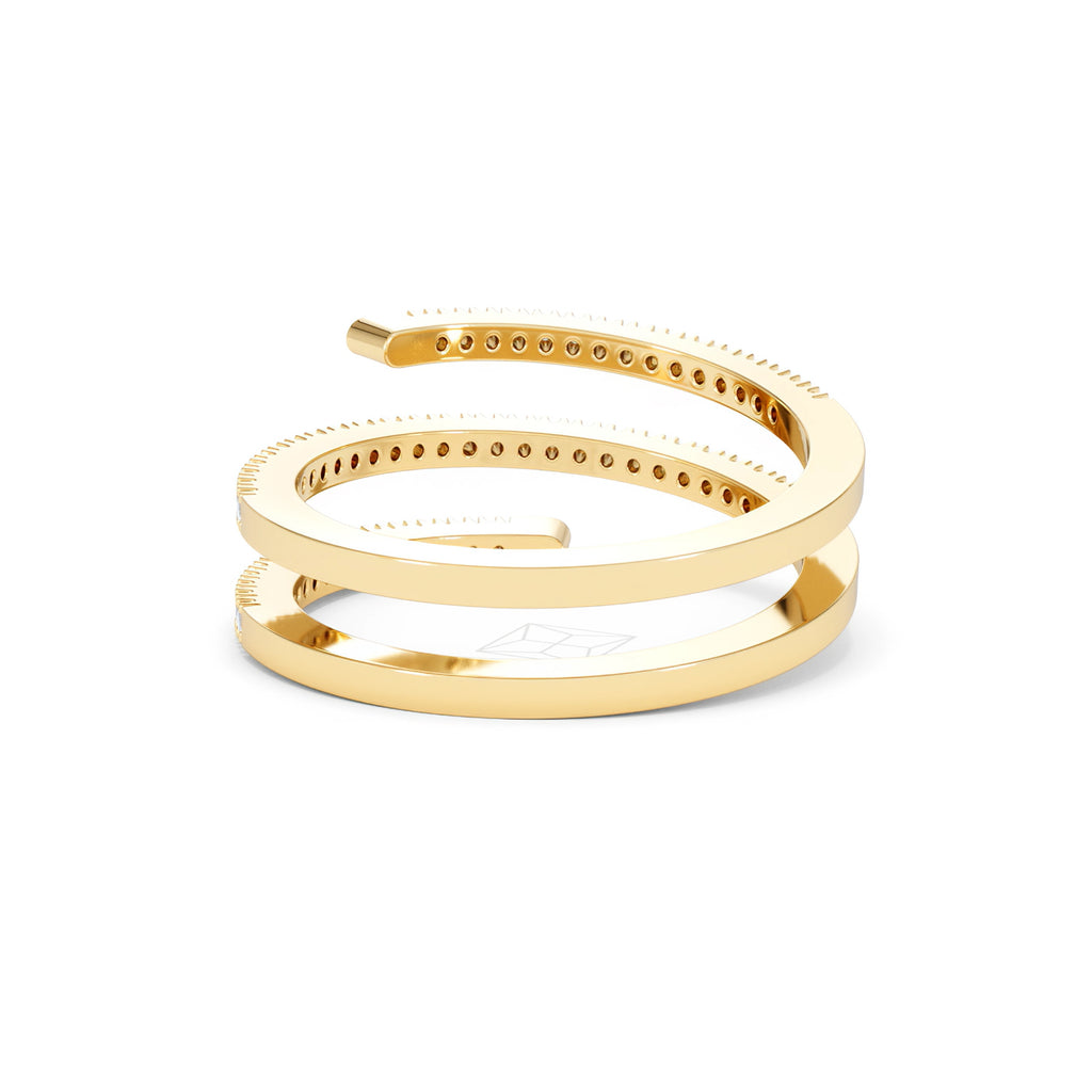 Lab Diamond Spiral Ring 0.25ct in 18k Gold Vermeil