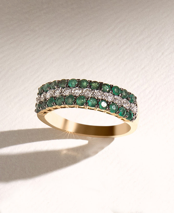 gemstone eternity rings