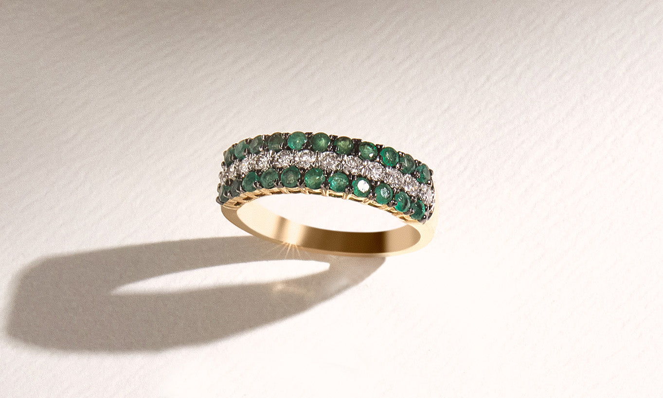 gemstone eternity rings